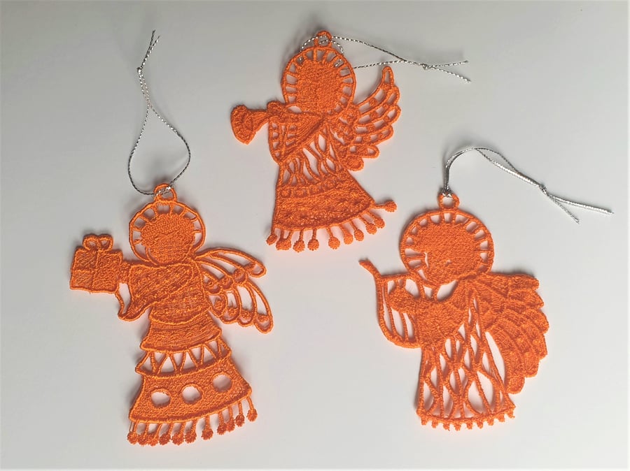 Set of 3 Angel Decorations, Christmas Tree decorations