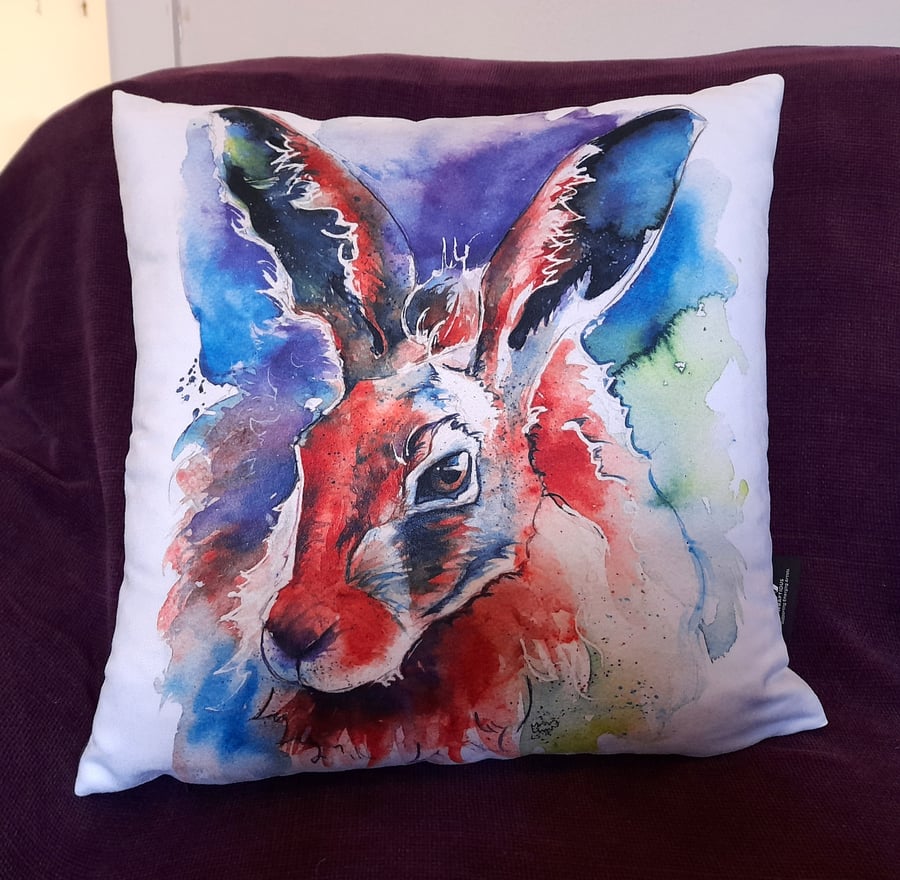 Hare Faux-Suede Cushion
