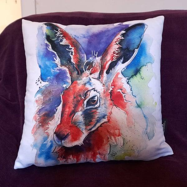 Hare Faux-Suede Cushion