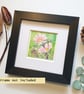 Pink cosmos original art miniature, flower painting, tiny artwork - Image 5