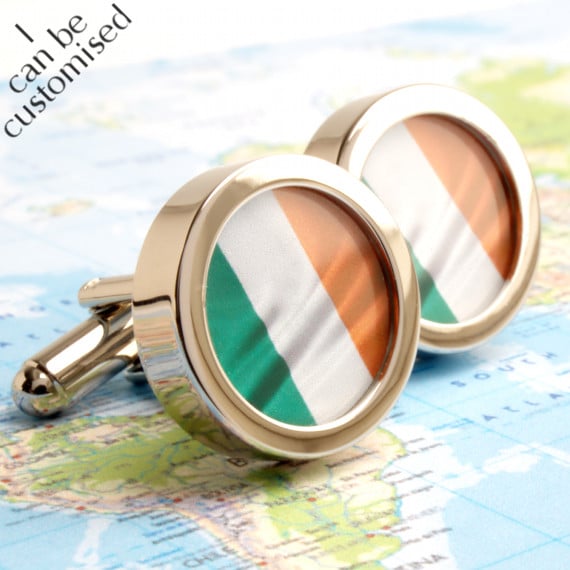 Flag of Ireland Cuff Links Luck of the Irish - or Choose Your Flag