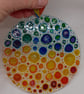 Bubble sun catcher, painted sun catcher, abstract painting sun catcher,  - Image 2