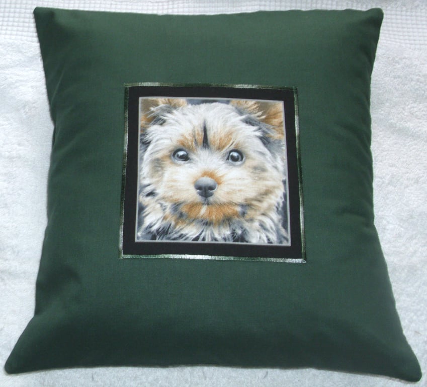 Yorkshire Terrier Puppy Portrait cushion