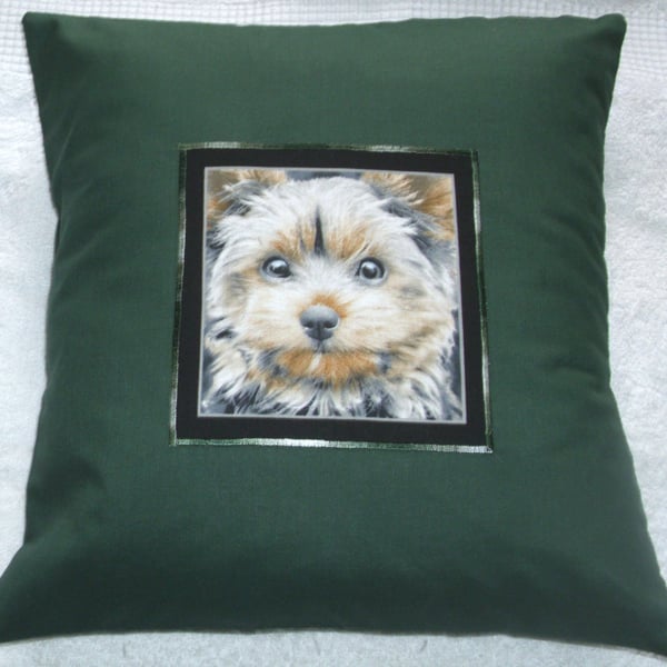 Yorkshire Terrier Puppy Portrait cushion