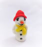 Red Hat Snowman, Needle felted Snowman, Felted Snowman Ornament, Cute Christmas  - Image 4