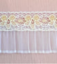 White and yellow flower pretty pleated ribbon trim braid, 3 metres - Image 2