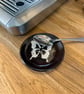 Hand Carved Butterfly Ceramic Trinket Dish, Chocolate Brown - Image 2