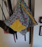cotton laundry bag handmade in a blue sailing theme