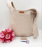 Cream leaf reversible knot bag,  handbag,  tote bag.  - Image 5