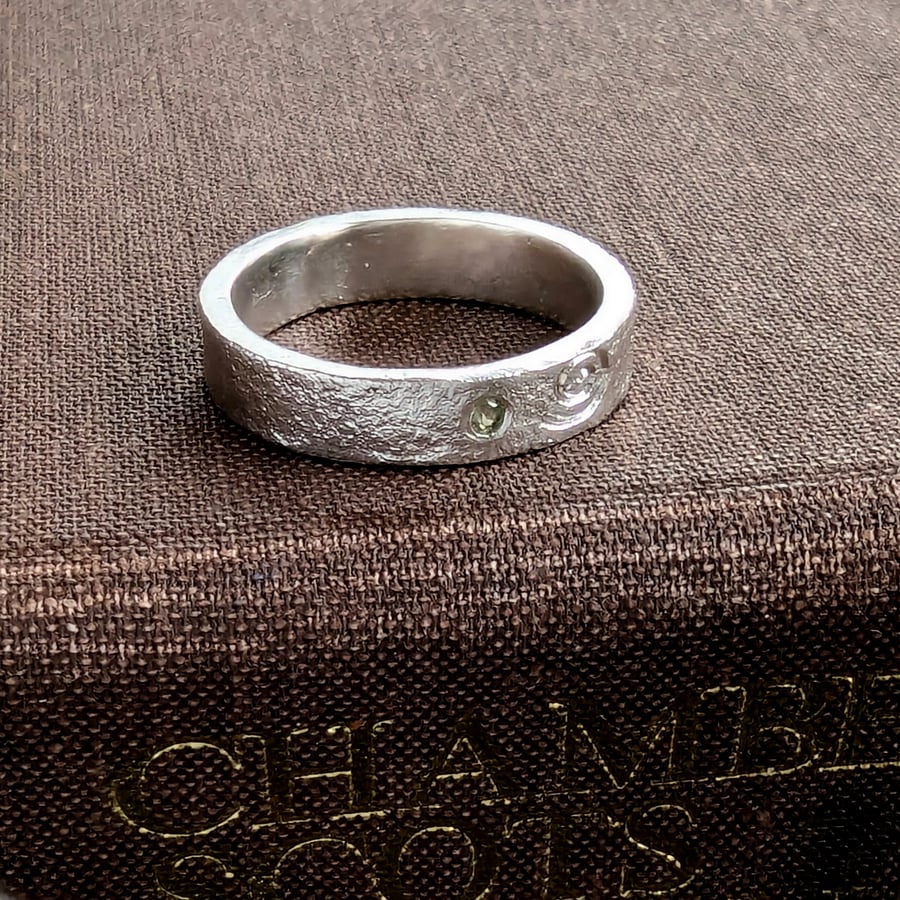 Recycled Sterling Silver Peridot Ring