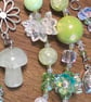 Green Aventurine Crystal Mushroom Keychain - Image 5