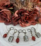 Vintage bead stitch markers, set of 6, fo knitting and crochet