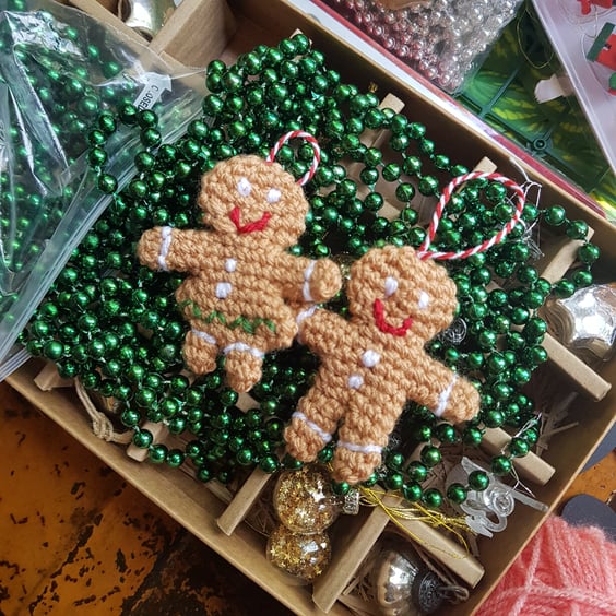 Gingerbread Man & Woman Tree Decoration