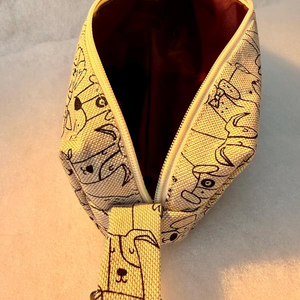 Dogs - Boxy zipped pencil case