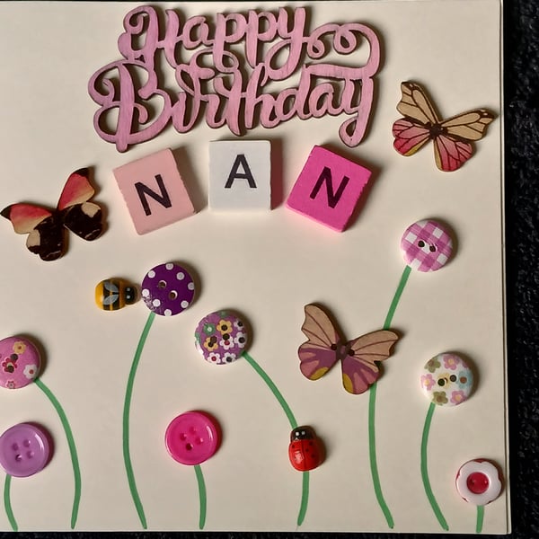Nan birthday card 