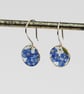 Forget me not  enamelled earrings - Image 1