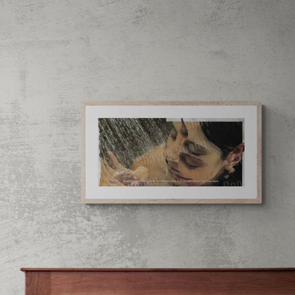 'Elemental' print of handmade collage