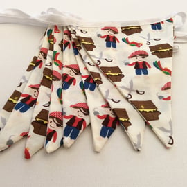 Pirate Bunting, Handmade, Parrots Treasure Party, Bedroom, Pirate Day, Birthday