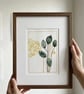 Set of two Original Botanical Watercolor Painting Minimalist Floral Art ...
