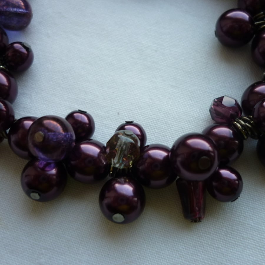 AUBERGINE PEARL  BRACELET.  134