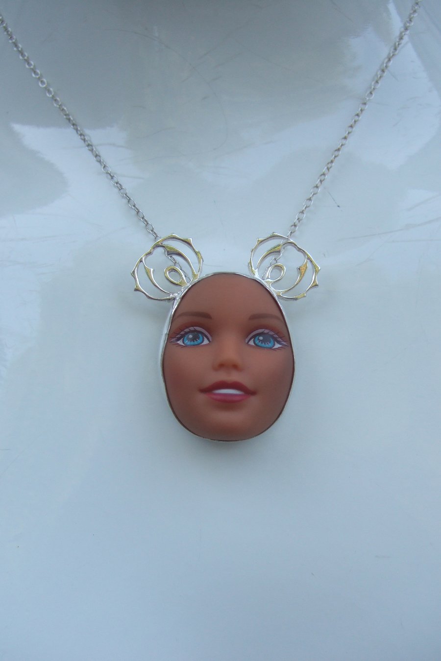 Sterling Silver Doll Face Pendant No. 3