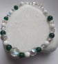 white and Green Crystals Bracelet - Image 4