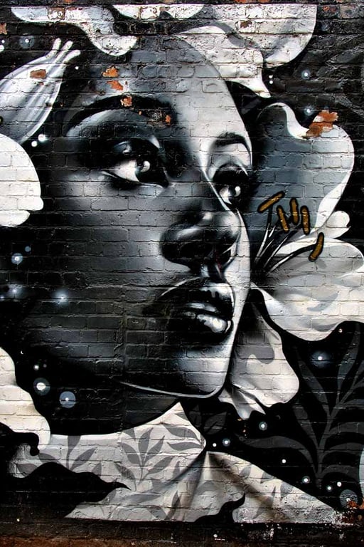 Street Art Graffiti Mural Digbeth Birmingham UK Photograph Print