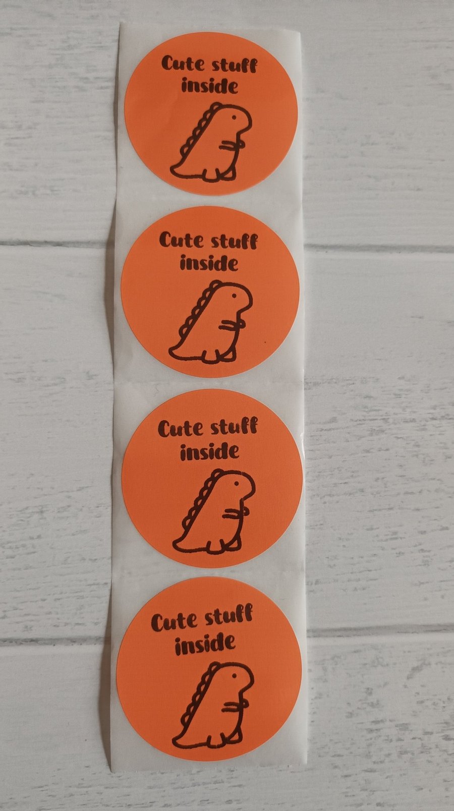 50 'Cute Stuff Inside' Thermal Printed Stickers (19O)