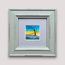 Tiny Framed Original Painting 