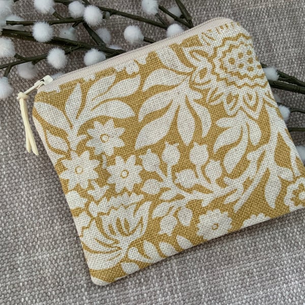 Fabric Coin Purse, Money Pouch, Zipped Purse, Purse, Card Holder