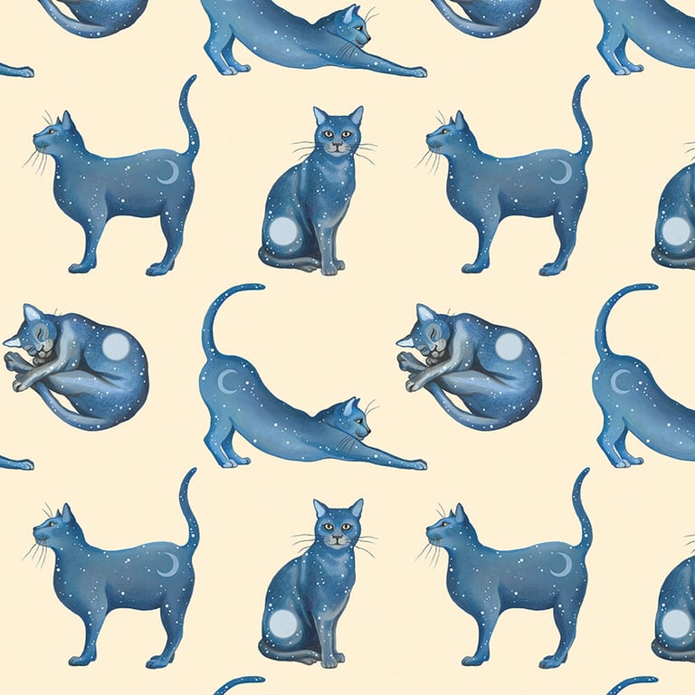 Cat wrapping paper 2 X sheets - recyclable, beautiful gift wrap, cat lovers 