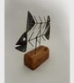 Skeletal fish duo scrap metal sculpture - nautical - Image 5