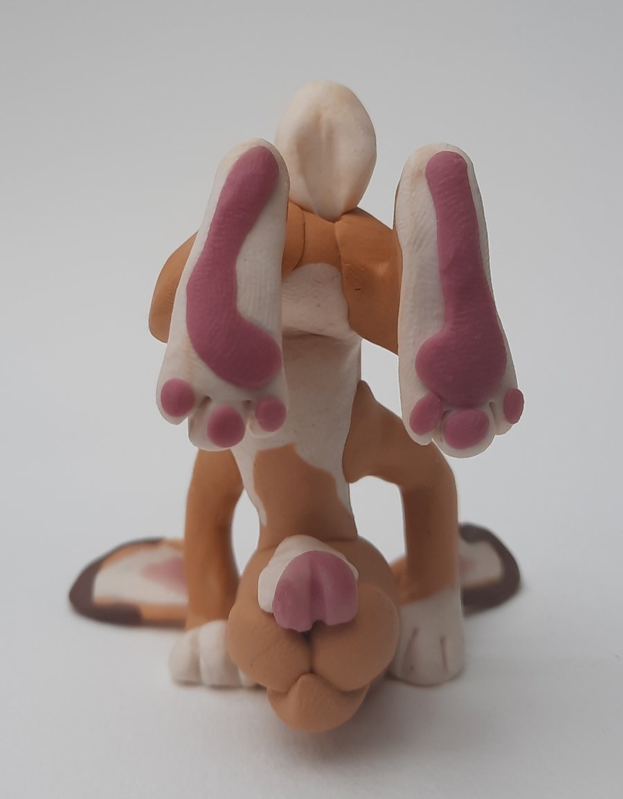 Handmade Polymer clay Hare: AKA Henry