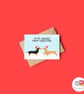 Dachshund Christmas Card, A6 Christmas Card, Cute Animal Christmas Card