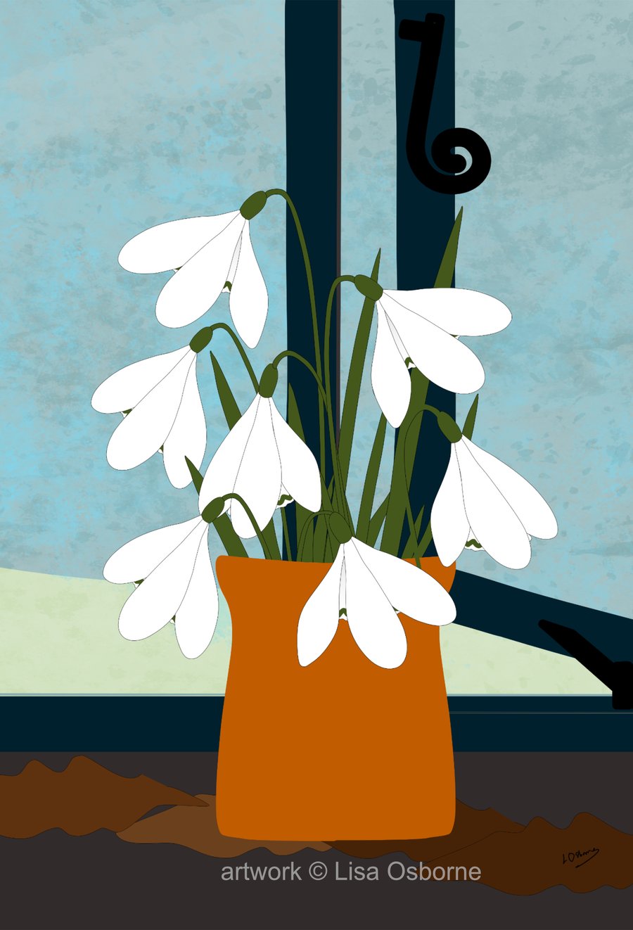 Snowdrops - flower art print