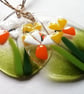 Fused Glass Daffodil Suncatcher: Easter Egg Decoration - Image 8