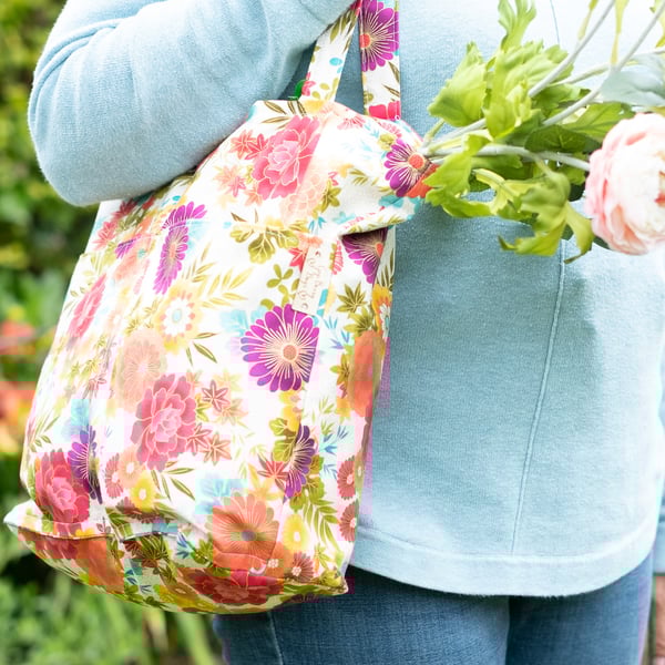 Multi-coloured flower Tote Bag