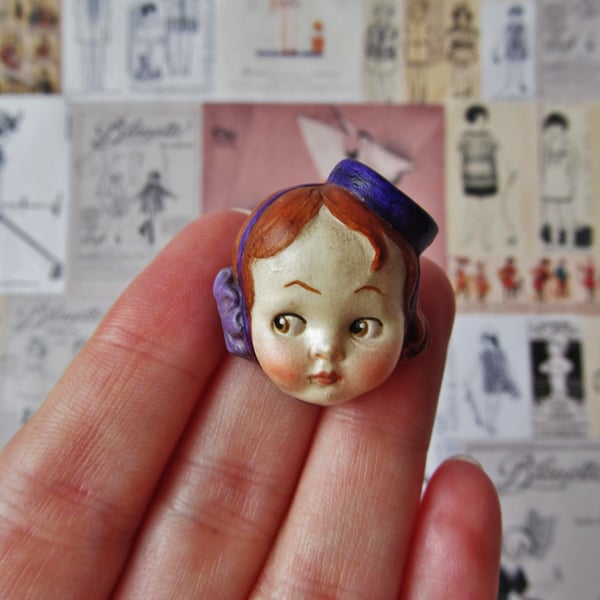 Dottie Dollie Doll Brooch - Judy the Bell Girl