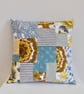 Patchwork cushion zero waste project using man's shirt - Image 1