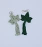 Macrame keyrings, ivy leaf keychain - Image 1