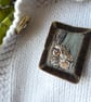 Hare - textile brooch - Image 1