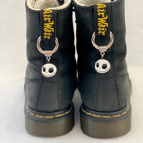 Jack Skellington Dr Martens Charms - Alt Boot Accessories - Doc Tag Charm - DM