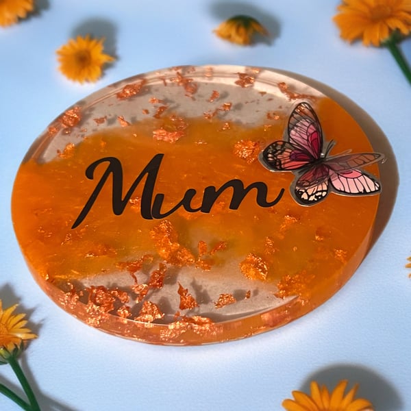 Handmade resin coaster