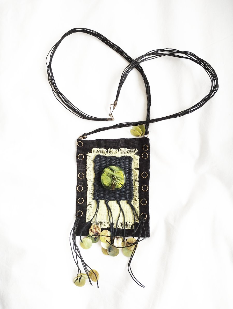 Textile necklace 