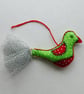 Bird Christmas Decoration, hanging decoration - Holly - Image 4