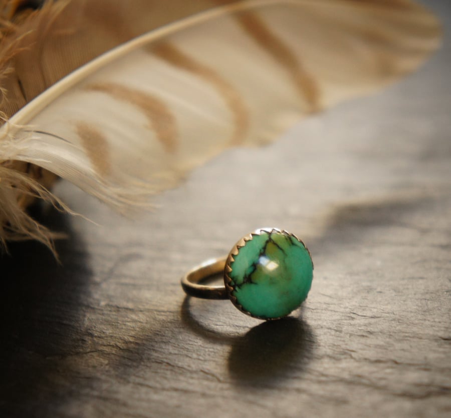 Native Spirit Pale Turquoise and Sterling Silver Ring