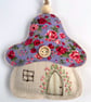 Fairy House Hanging Decoration - Fabric Mushroom - Image 3