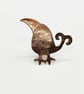 bird brooch curly tailed inch bird