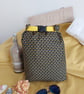 Large navy and mustard flower print drybag - Image 1