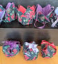 Cube gift bags in a skulls and roses design with tie tops